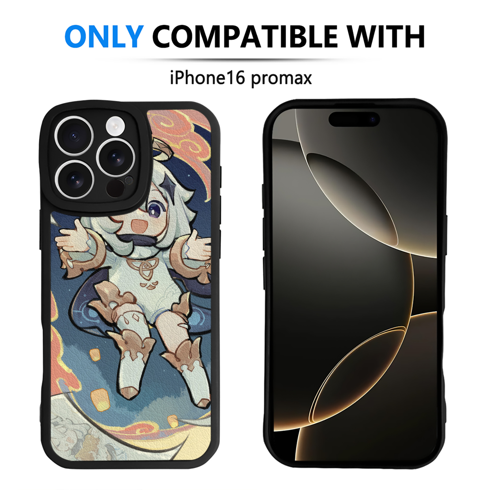 げんし神 genshin 【iPhone 16シリーズ対応】シリコンスマホケース（レザー調） 材質：シリコン